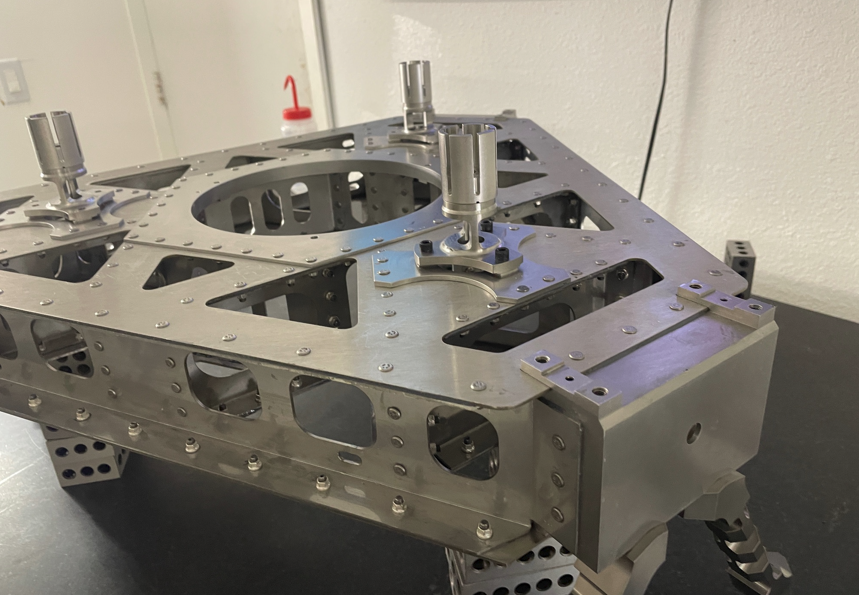 Top-down view of optical bench
